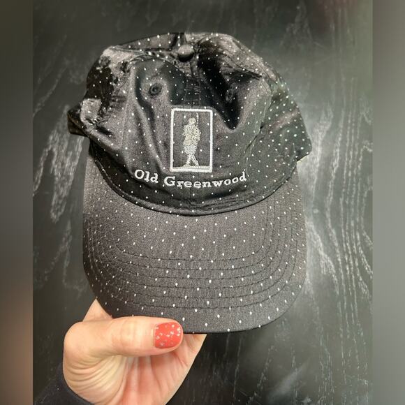 Old Greenwood- silky black with silver dots gold hat- golf gift- tee golfers - Picture 9 of 9